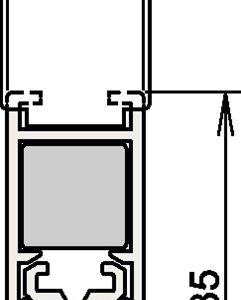Türdichtung Doppeldicht® M-12/35 1-393 2-seitig Länge 708 mm - Aluminium silberfarben eloxiert grau Holztüren links/rechts  ATHMER Doppeldicht® – Bild 1