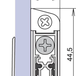 Türdichtung Schall-Ex® GS-8 1-407 1-seitig Länge 958 mm - Aluminium silberfarben eloxiert grau Glastüren links/rechts ATHMER Schall-Ex® G – Bild 1