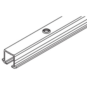 Einfachlaufschiene, Hawa Clipo 16, Alu, gelocht, zum Schrauben, L= 6000 mm - Hawa Clipo – Bild 1