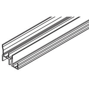 Doppelführungsschiene, Alu, eloxiert, gelocht, L= 3500 mm - Hawa Combino – Bild 1