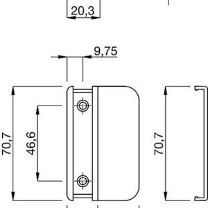 Anuba Glasfalzgriffe Balkontürgriff Kunststoff - braun GFG 30 – Bild 2