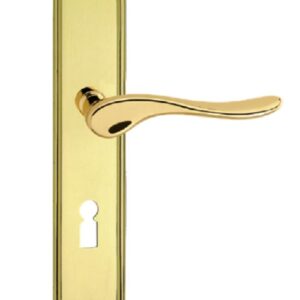 Innendrücker Mess braun Anft 92 mm r - rechtszeigend PZ gelocht – Bild 1