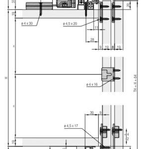 Garnitur Hawa Combino 35 H FS, für 3 Türen - Hawa Combino – Bild 3