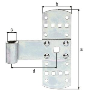 Kreuzband - Kreuzband B.50mm L.140x50mm S.2mm STA galv.verz.d.pass.GAH – Bild 1