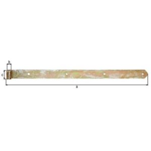 Ladenband - Ladenband L.700x16x45mm S.5mm STA galv.verz.d.pass.D.16mm rd GAH – Bild 3