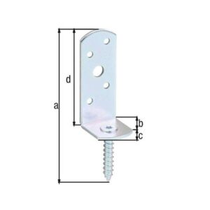 Flechtzaunhalter - Flechtzaunhalter 115x31,5x30x75mm galv.verz.d.pass.L-Form GAH – Bild 3