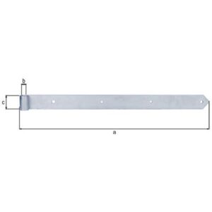 Ladenband - Ladenband L.800x20x60mm S.8mm STA galv.verz.d.pass.D.20mm rd GAH – Bild 3