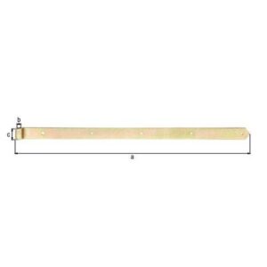 Ladenband - Ladenband L.800x13x40mm S.5mm STA galv.verz.d.pass.D.13mm rd GAH – Bild 3