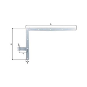 Torwinkelband - Torwinkelband 400x600x40x105mm STA galv.verz.d.pass.li.ob 5mm GAH – Bild 3
