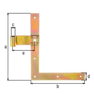 Fensterladen-Winkelband - Fensterl.-Winkelb.L.250x200mm B.30mm S.3mm STA galv.verz.d.pass.R ger.GAH – Bild 3