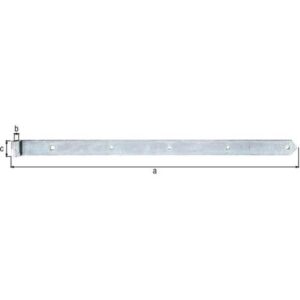 Ladenband - Ladenband L.800x16x45mm S.5mm STA galv.verz.d.pass.D.16mm rd GAH – Bild 3