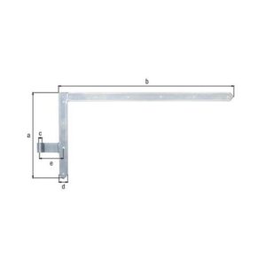 Torwinkelband - Torwinkelband 400x800x40x105mm STA galv.verz.d.pass.li.ob 5mm GAH – Bild 3