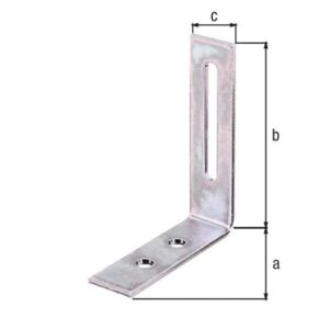 Verstellwinkel - Verstellwinkel L.65x80mm B.20mm S.2,5mm STA roh galv.verz.d.pass.GAH – Bild 3
