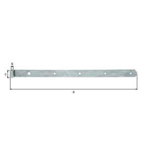 Ladenband - Ladenband L.500x10x30mm S.3mm STA galv.verz.d.pass.D.10mm rd GAH – Bild 3