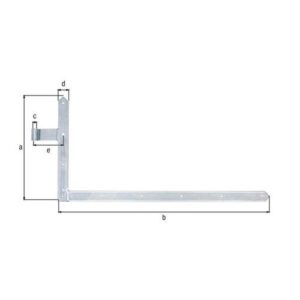 Torwinkelband - Torwinkelband 400x800x40x105mm STA galv.verz.d.pass.li.unten 5mm GAH – Bild 3