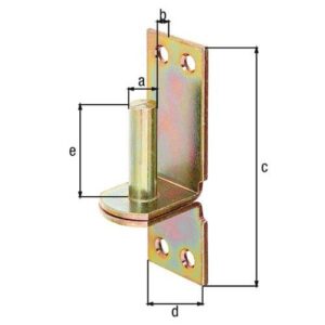 Kloben - Kloben DI auf Platte 10x10mm galv.verz.d.pass.GAH – Bild 3