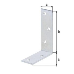 Balkenwinkel - Balkenwinkel L100x75mm B.30mm ungleichschenklig STA roh galv.verz.d.pass.GAH – Bild 3