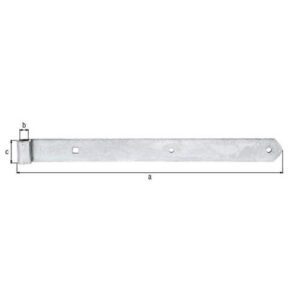 Ladenband - Ladenband L.500x16x45mm S.5mm STA galv.verz.d.pass.D.16mm rd GAH – Bild 3