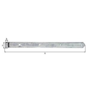 Ladenband - Ladenband L.600x16x45mm S.5mm STA galv.verz.d.pass.D.16mm rd GAH – Bild 3