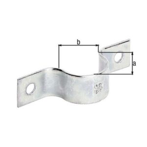 Rohrschelle - R.schelle L109xB25xH36mmStahl galv.verz,dickschpassivie f.Rohre31,8mm 1 1/4? – Bild 3