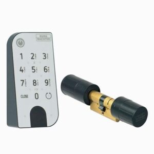 Elektronisches Türschloss - Elektronikschlüsselset 5001 Zyl.u.Codetast.anthrazit+weiß BURG-WÄCHTER – Bild 1
