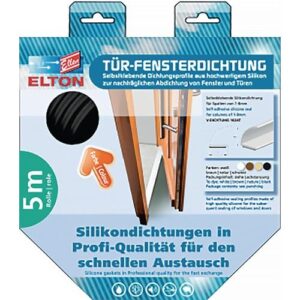 Türanschlagdichtung - Türanschlagdg.1024T L.6m B.7mm selbstkl.Silik.talkum weiß ELLEN – Bild 3