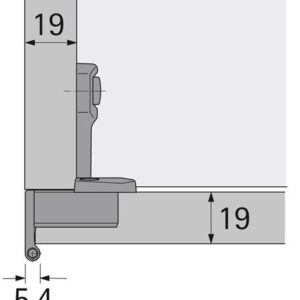 Hettich Grundscharnier Selecta 2000 - 16 mm Auflage mit Feder – Bild 3