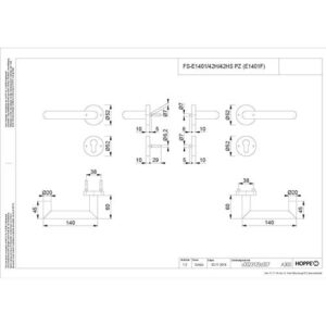 Feuerschutzgarnitur - FS-Garnitur Rotterdam FS-E1401/42H/42HS VA F69 VA ma D/D TS 40-65mm PZ rd. – Bild 3