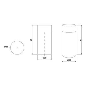 Wandtürpuffer - Wandtürpuffer VA ma geschl.L.60mm TECWERK – Bild 3