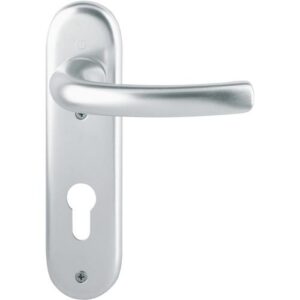 Kurzschildgarnitur - Kurzschildgarnitur Tôkyô 1710/273KP Alu.F1 PZ rd Drückergrt.HOPPE – Bild 1