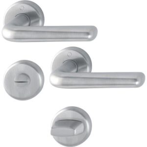 Rosettengarnitur - Rosettengrt.Hel.E1730Z/17KV/17KVS VA F69 rd.SK/OL DIN L/R D/D HOPPE – Bild 1