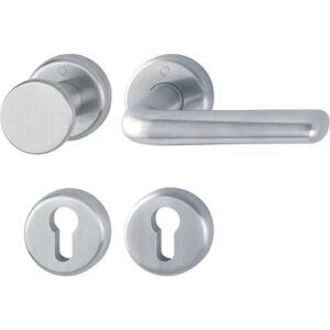 Rosettengarnitur - Rosettengrt.Hel.E48/17KV/17KVS/1730Z VA F69 rd.PZ DIN L/R fl.D/K HOPPE – Bild 1