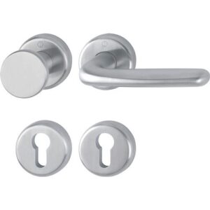 Rosettengarnitur - Rosettengrt.Cardiff E48/17KV/17KVS/1850Z VA F69 rd.PZ DIN L/R fl.D/K HOPPE – Bild 1