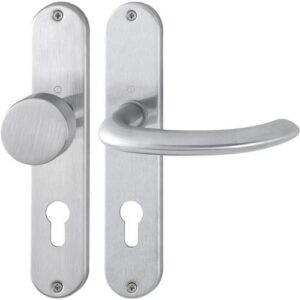 Langschildgarnitur - Langschildgarnitur Mar.E58/302/1138Z VA F69 PZ 72mm DIN L/R HOPPE – Bild 1