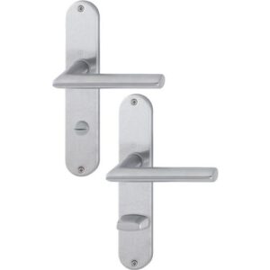 Langschildgarnitur - Langschildgarnitur Stock.E1140Z/302 VA F69 SK/OL 78mm DIN L/R HOPPE – Bild 1