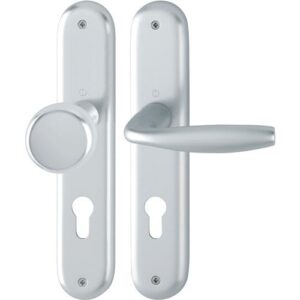 Langschildgarnitur - Langschildgarnitur NY 53/273P/1810 Alu.F1 PZ 72mm DIN L/R HOPPE – Bild 1