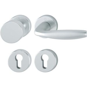 Rosettengarnitur - Rosettengrt.NY 58/42KV/42KVS/1810 Alu.F1 rd.PZ DIN L/R D/K HOPPE – Bild 1