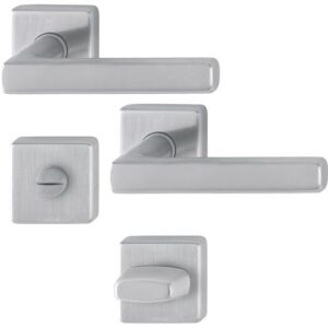 Rosettengarnitur - Rosettengrt.Dallas E1643Z/52KV/52KVS VA F69 eck.SK/OL DIN L/R D/D HOPPE – Bild 1