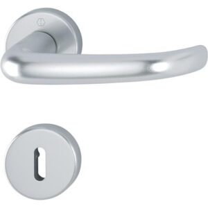 Rosettengarnitur - Rosettengrt.San Fran.1301/42KV/42KVS Alu.F1 U-Form OB DIN L/R D/D HOPPE – Bild 1