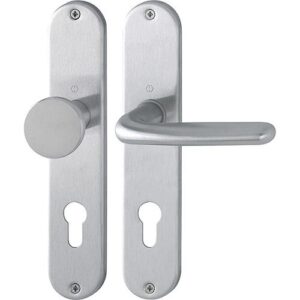 Langschildgarnitur - Langschildgarnitur Cardiff E48/302/1850Z VA F69 PZ 72mm DIN L/R HOPPE – Bild 1