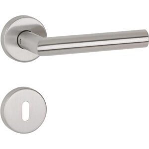 Drückergarnitur - Drückergrt.Basic 01 VA 60 VA ma U-Form DIN L/R D/D 30 TECWERK – Bild 1