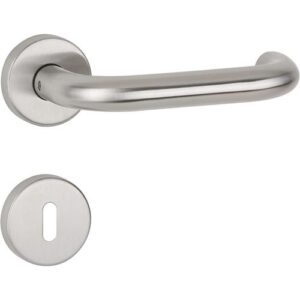Tecwerk Drückergarnitur - Drückergrt.Basic 01 VA 60 VA ma U-Form BB DIN L/R D/D 30 TECWERK – Bild 1
