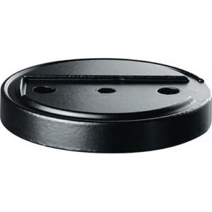 Türstopperunterlage - Türstopperunterlage 3699 GP D.70mm H.10mm Silik.schwarz Dübelmontage TECWERK – Bild 1