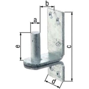 Kloben - Kloben DII auf Platte 20x35mm TZN GAH – Bild 1