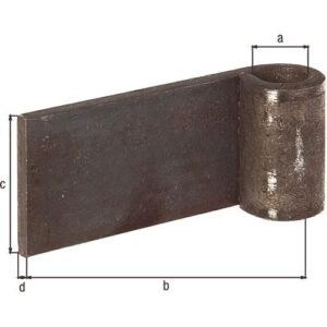 Anschweißband 13x80x40x5mm STA roh GAH - Nordwest – Bild 1