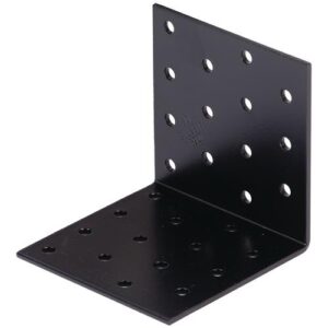 Lochplattenwinkel - Lochplattenwinkel ETA-08/0165 H80xB80xS2,5mm STA roh,verzinkt,schwarz ku.-besch. – Bild 1