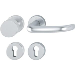 Rosettengarnitur - Rosettengrt.San Fran.58/42KV/42KVS/1301 Alu.F1 U-Form PZ DIN L/R fl.D/K HOPPE – Bild 1