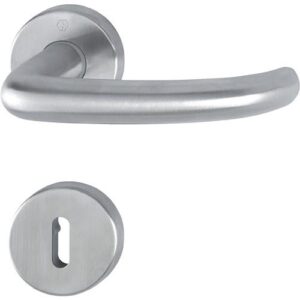 Rosettengarnitur - Rosettengrt.San Fran.E1301Z/42KV/42KVS VA F69 U-Form OB DIN L/R D/D HOPPE – Bild 1