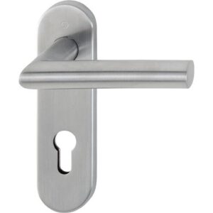 Kurzschildgarnitur - Kurzschildgarnitur Ams.E1400/353KH VA F69 PZ rd Drückergrt.HOPPE – Bild 1