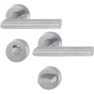 Rosettengarnitur - Rosettengrt.Ams.E1400/42H/42HKVS VA F69 rd.SK/OL DIN L/R D/D HOPPE – Bild 1